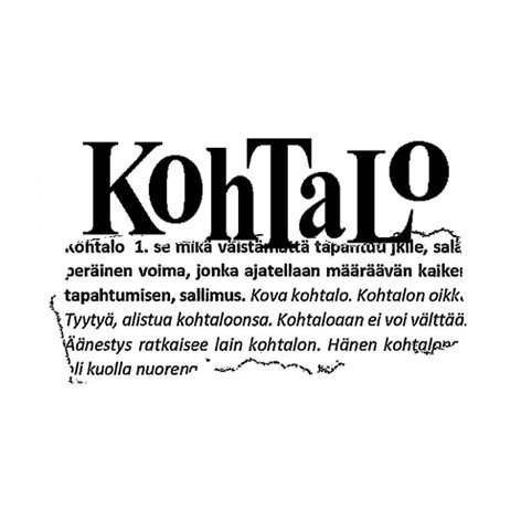 LCD text stamp: Kohtalo (Finnish)