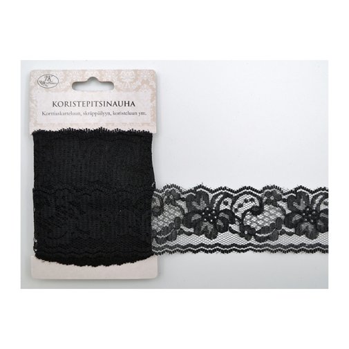 Pitsinauha - musta (5cm), 4 m