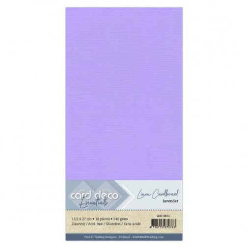 Kartonkipakkaus 13,5 x 27 cm, Card Deco: Lavender, 10kpl