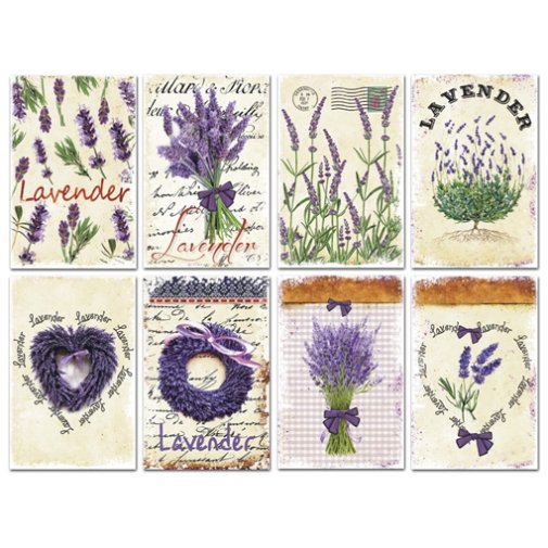 Decorer -korttikuvat: Lavender, 24kpl