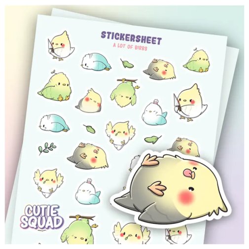 Sticker sheet, Cutie Squad: A lot of Birds