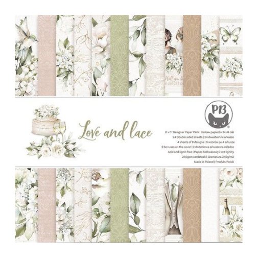 6x6\" P13 paper pad: Love and Lace