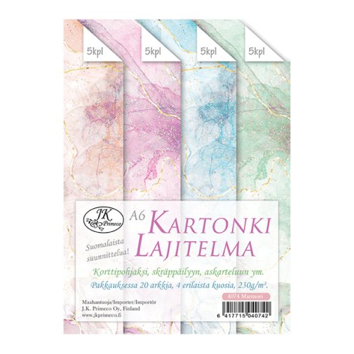 A6 paper pack, JK: Marble, assortment