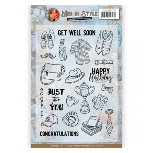 Stamp set A5, Yvonne Creations: Men in Style