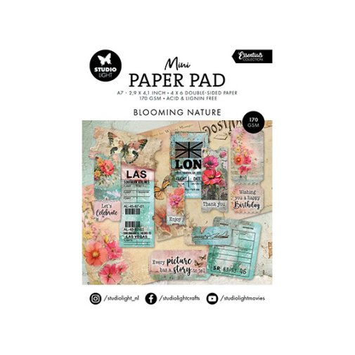 Mini paper pad, Studiolight: Blooming Nature