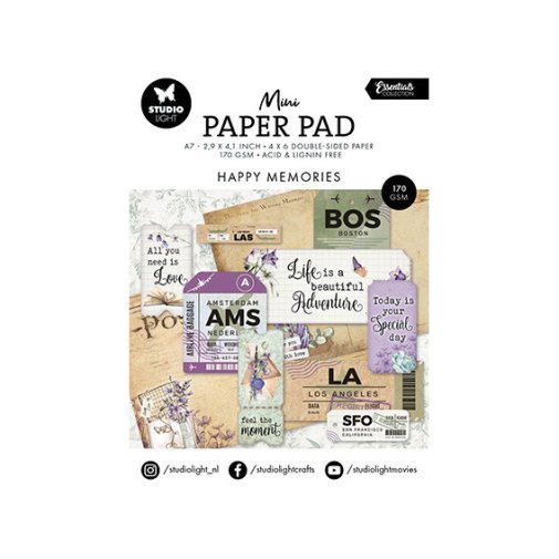 Mini paper pad, Studiolight: Happy Memories