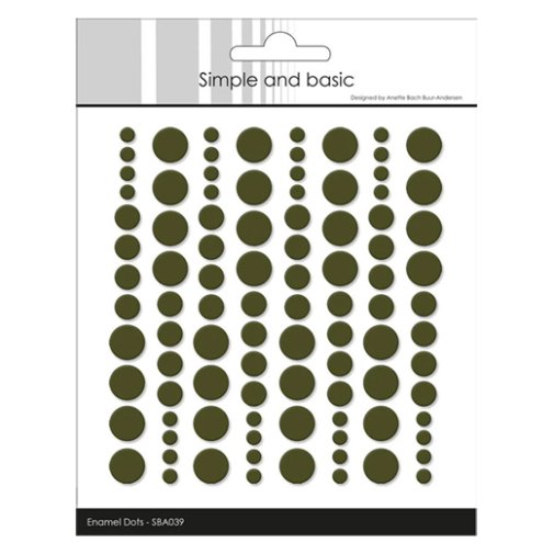 Enamel dots (SB) - moss green