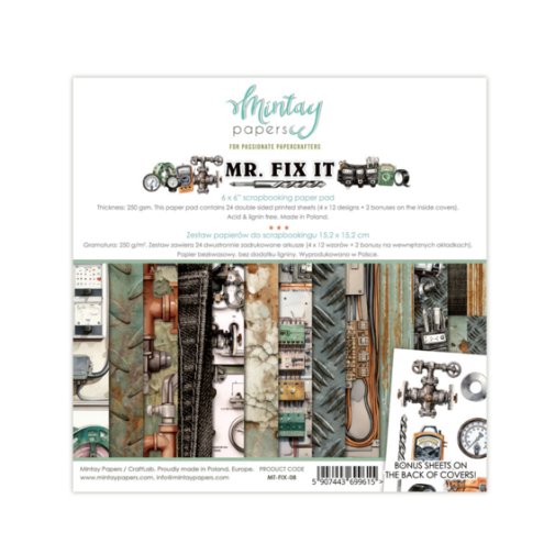 6x6\" paperipakkaus, Mintay: Mister Fix It