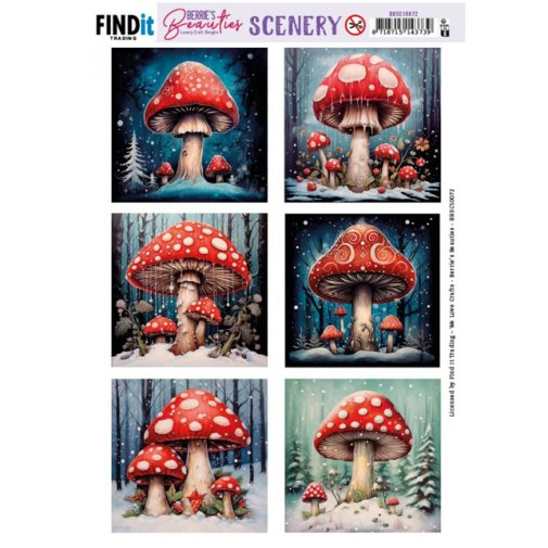 Topper sheet A4: Mushroom - square