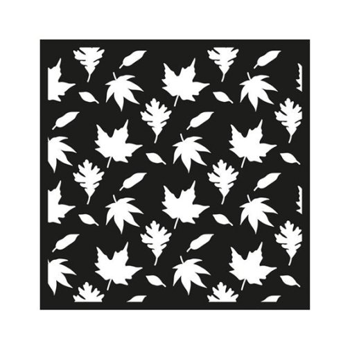 Stencil 17x17cm, NHH: Leaves
