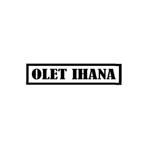 LCD text stamp, frame: Olet ihana (Finnish)