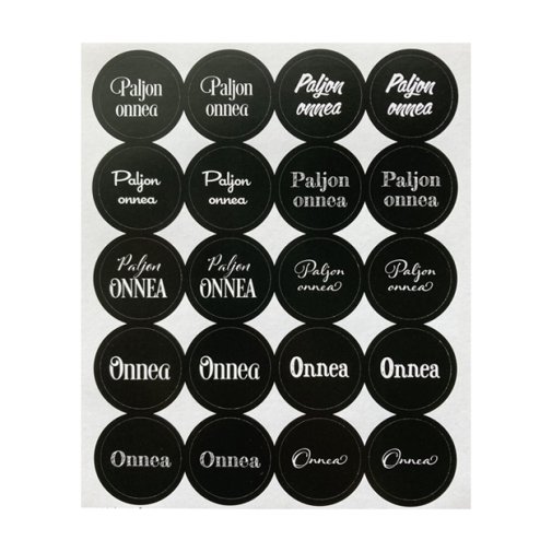 Dekorette stickers: Congrats, circle - black/white