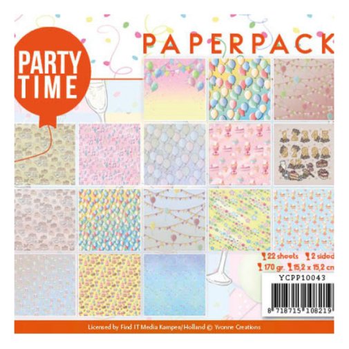 6x6\" paperipakkaus, Yvonne Creations: Party Time