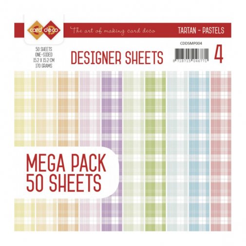 6x6\" paperipakkaus, CD: Tartan Pastel - 50 arkkia