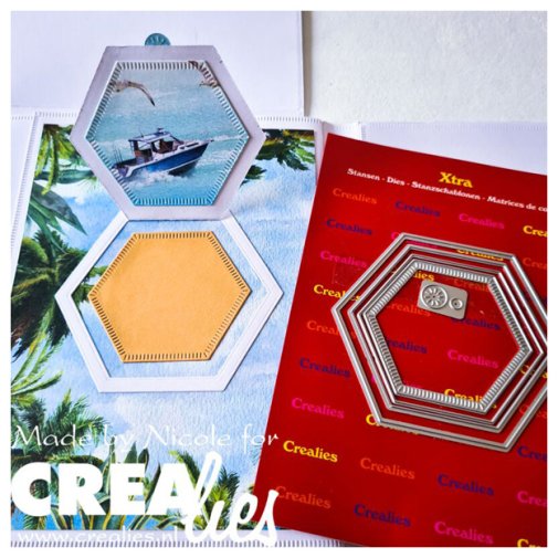 Stanssisetti, Crealies: Peek a boo hexagon