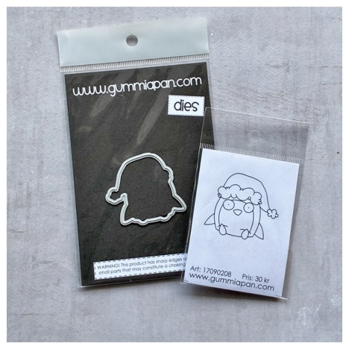 Stamp and cutting die, GA: Penguin Santa