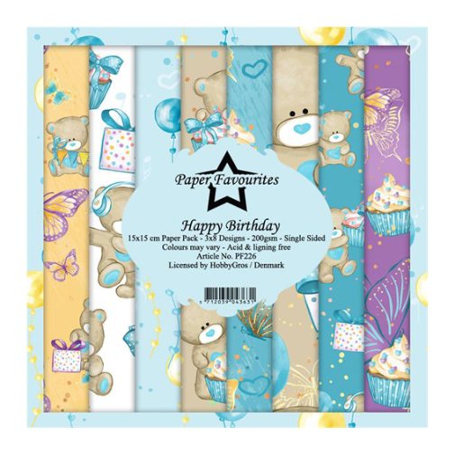 6x6\" paperipakkaus, PF: Happy Birthday