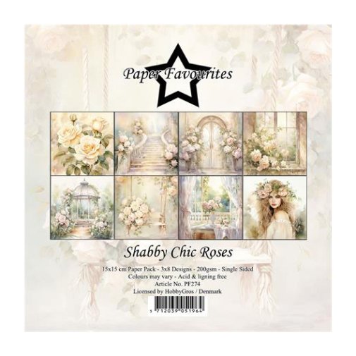 6x6\" paperipakkaus, PF: Shabby Chic Roses