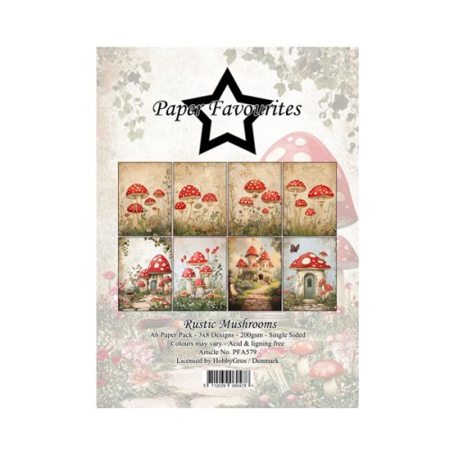 A6 paper pad, PF: Rustic Mushrooms