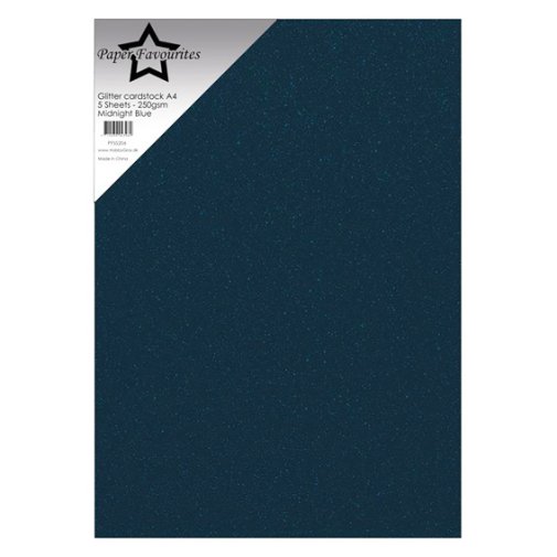 Kimallekartonki A4, 5 kpl, PF: Midnight Blue