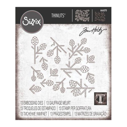 Die set, Sizzix Thinlits: Pine patterns