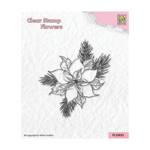 Nellie\'s Choice clear stamp: Poinsettia