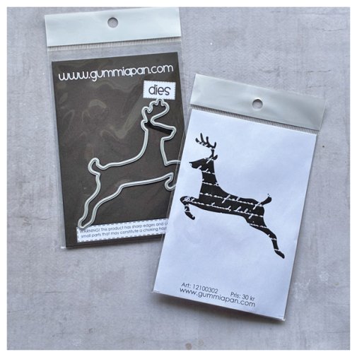 Leimasin ja stanssi, Gummiapan: Reindeer - poro