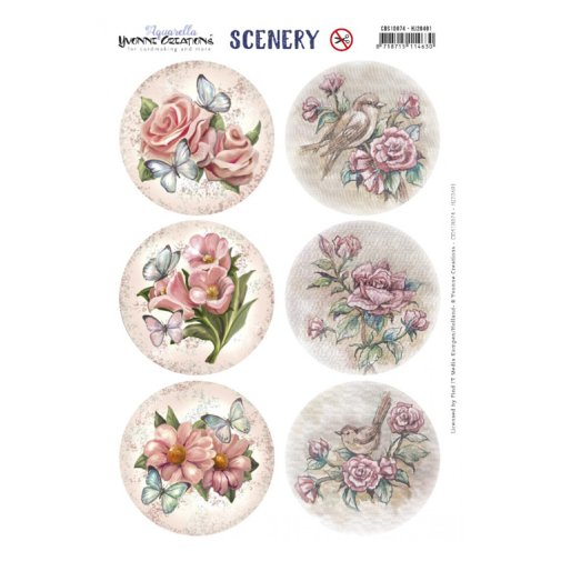 Topper sheet A4, Yvonne Creations: Roses