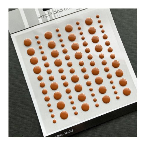 Enamel dots (SB) - punaruskea \"cognac\"