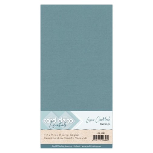 Cardstock pack 13,5 x 27 cm, Card Deco: Sea Blue, 10 pcs