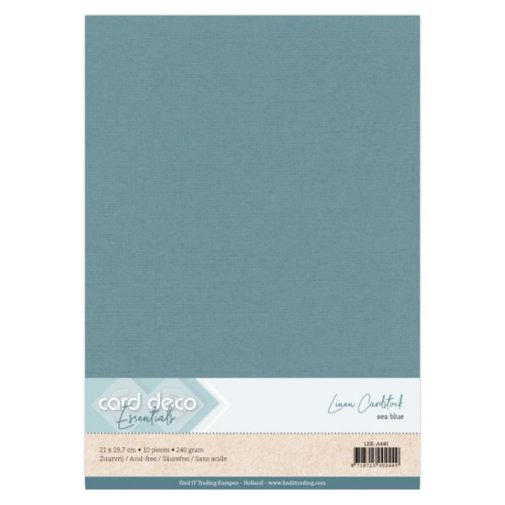 Kartonkipakkaus A4, Card Deco: Sea Blue, 10kpl