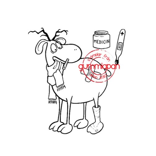 Gummiapan -leimasin: Sick Deer