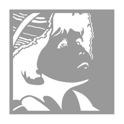 Pronty Stencil: Silhouette boy, 6x6\"