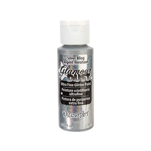 DecoArt Glamour Dust glitter paint: Silver Bling