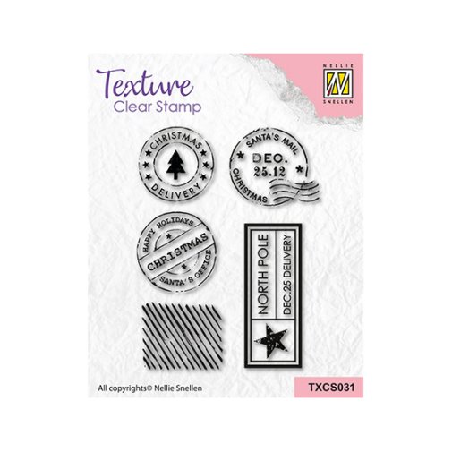 Nellie\'s Choice clear stamp set: Post stamps - Christmas