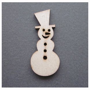 Wooden embellishments: Snowmen, 8 pcs