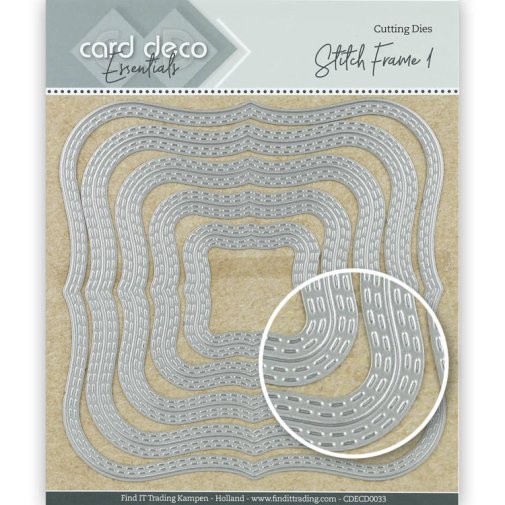 Card Deco dies: Stitched square frames