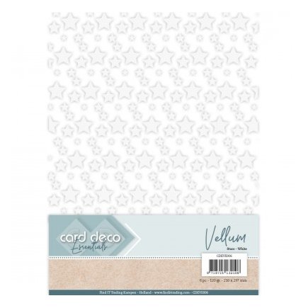 Vellum sheets A4: Stars, white