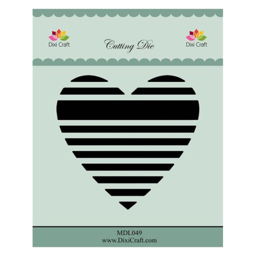 Dixi Craft -stanssi: Striped Heart - sydän