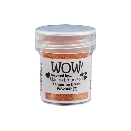 Wow! embossing powder: Tangerine Dream