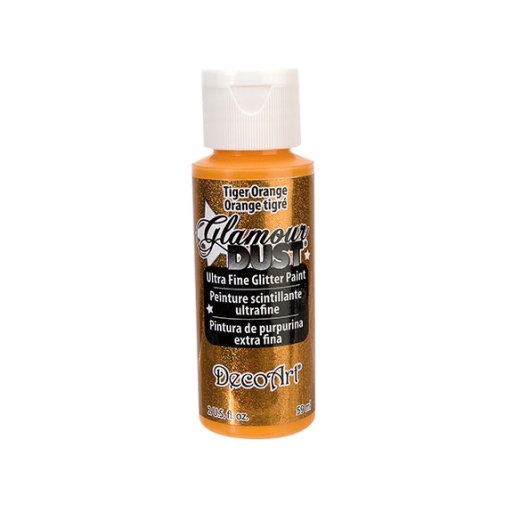 DecoArt Glamour Dust -maali: Tiger Orange