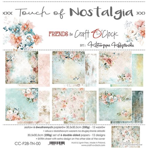12x12\" paper pack, Craft O\'Clock: Touch of Nostalgia