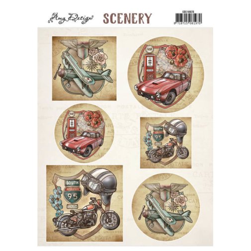 Topper sheet A4, Amy Design: Transportation