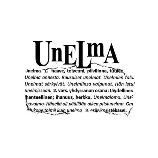 LCD text stamp: Unelma (Finnish)