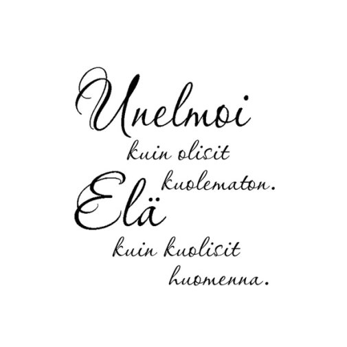 Tekstileimasin, LCD: Unelmoi kuin olisit kuolematon...