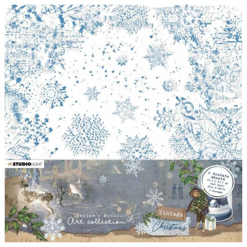 Acetate sheets 8x8\", Studiolight: Vintage Christmas