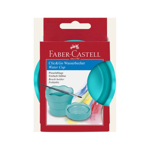 Faber Castell water pot - kasaan menevä vesivärikippo, turkoosi