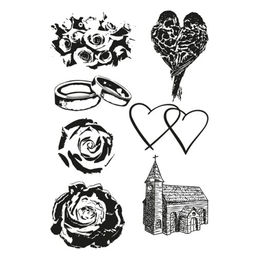 Dixi Craft stamp set: Wedding