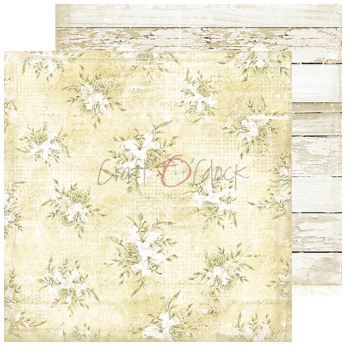 Kuviopaperi 12x12\", Craft O\'Clock: White-Beige Mood 05
