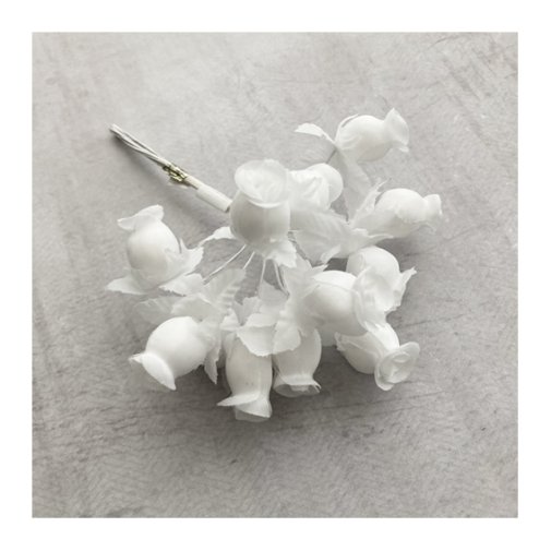 Long stems - white roses, 10 pcs